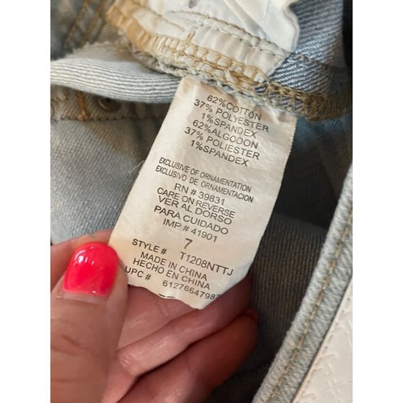 VINTAGE 90s Y2K Cropped Ankle Low Rise Faded Straight Leg Jeans - Picture 13 of 13